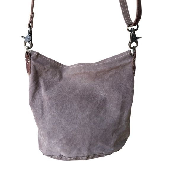 Myra Bag Tribal Hairon Leather Tapestry Crossbody Shoulder Bag - Picture 9 of 15